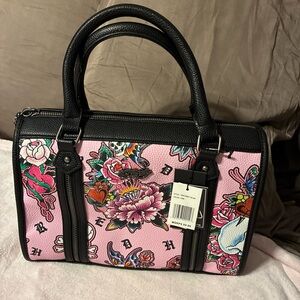 Ed hardy ladies skull & roses purse